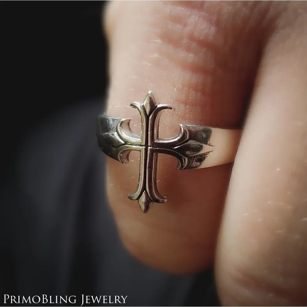 Sterling Silver Medieval Cross Ring